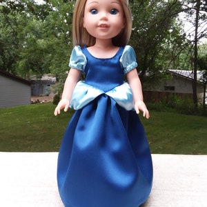 Made for 14.5&quot; Inch WW Size Dolls, Original Cinderella Disney Princess Style Gown.