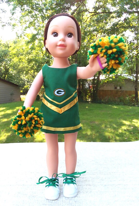 Made for 14.5" Inch WW Size Dolls, Green Bay Cheerleader Dress With Shoes.  - Etsy