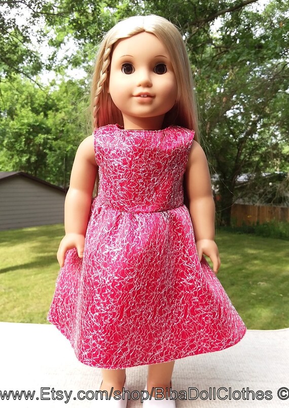 Made for 18 Inch Size Dolls, Red Sparkle Mesh Overly Party Dress. - Etsy