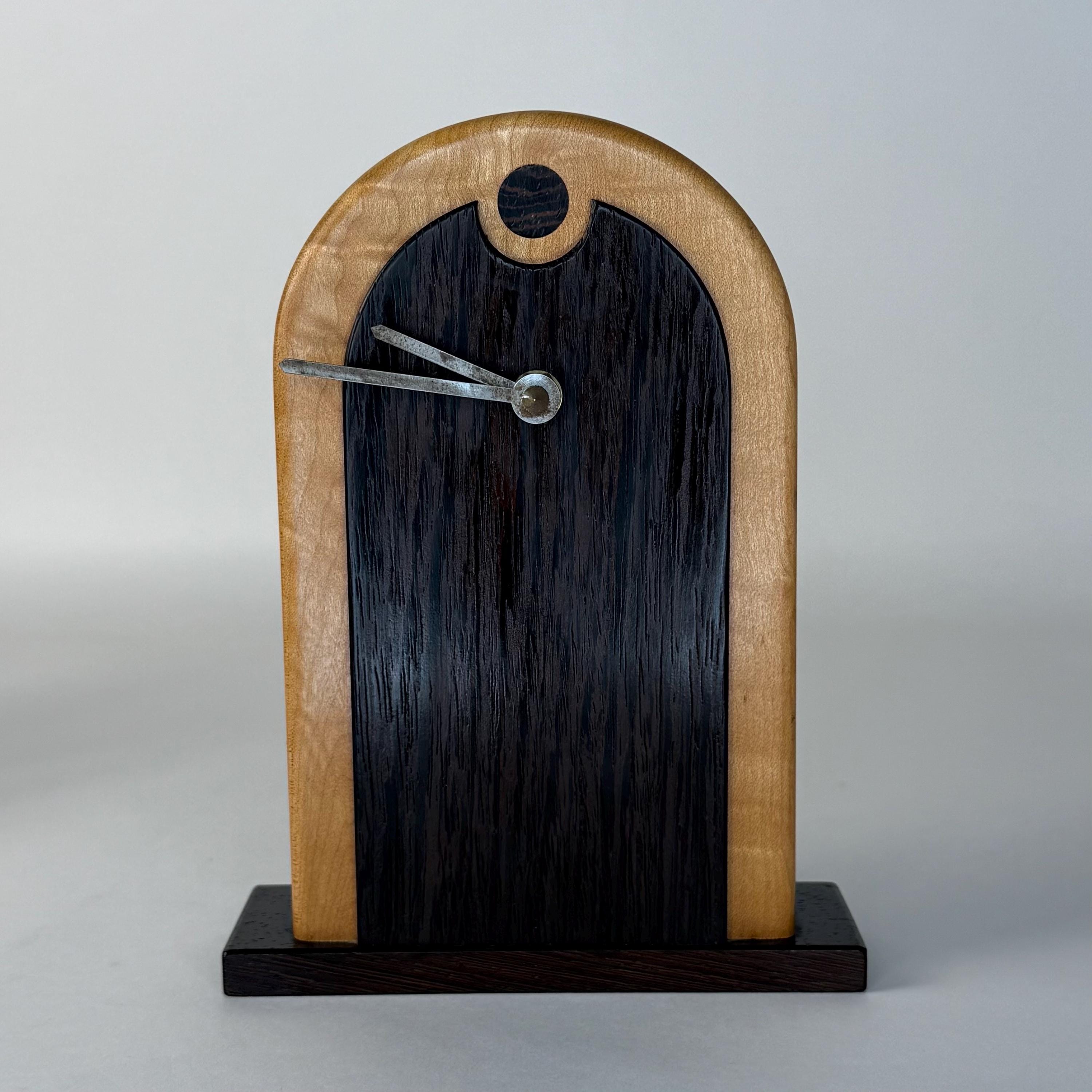 Handmade Wood Mantel Clock - Etsy