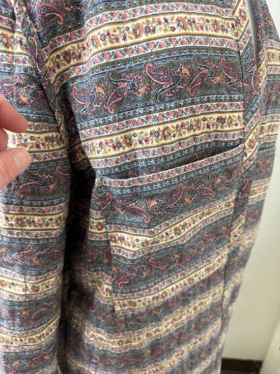 Handmade Patchwork Quilted Jacket: Open Front, In… - image 9