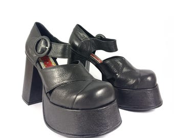 90s Deadstock Shock Platform Mary Janes | size 36/37