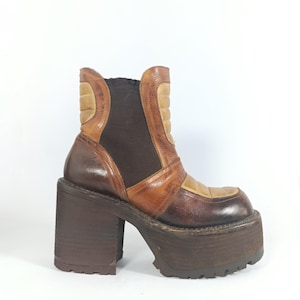 90s Does 70s El Dantes Platform Boots | Size 36/37 EU - Etsy