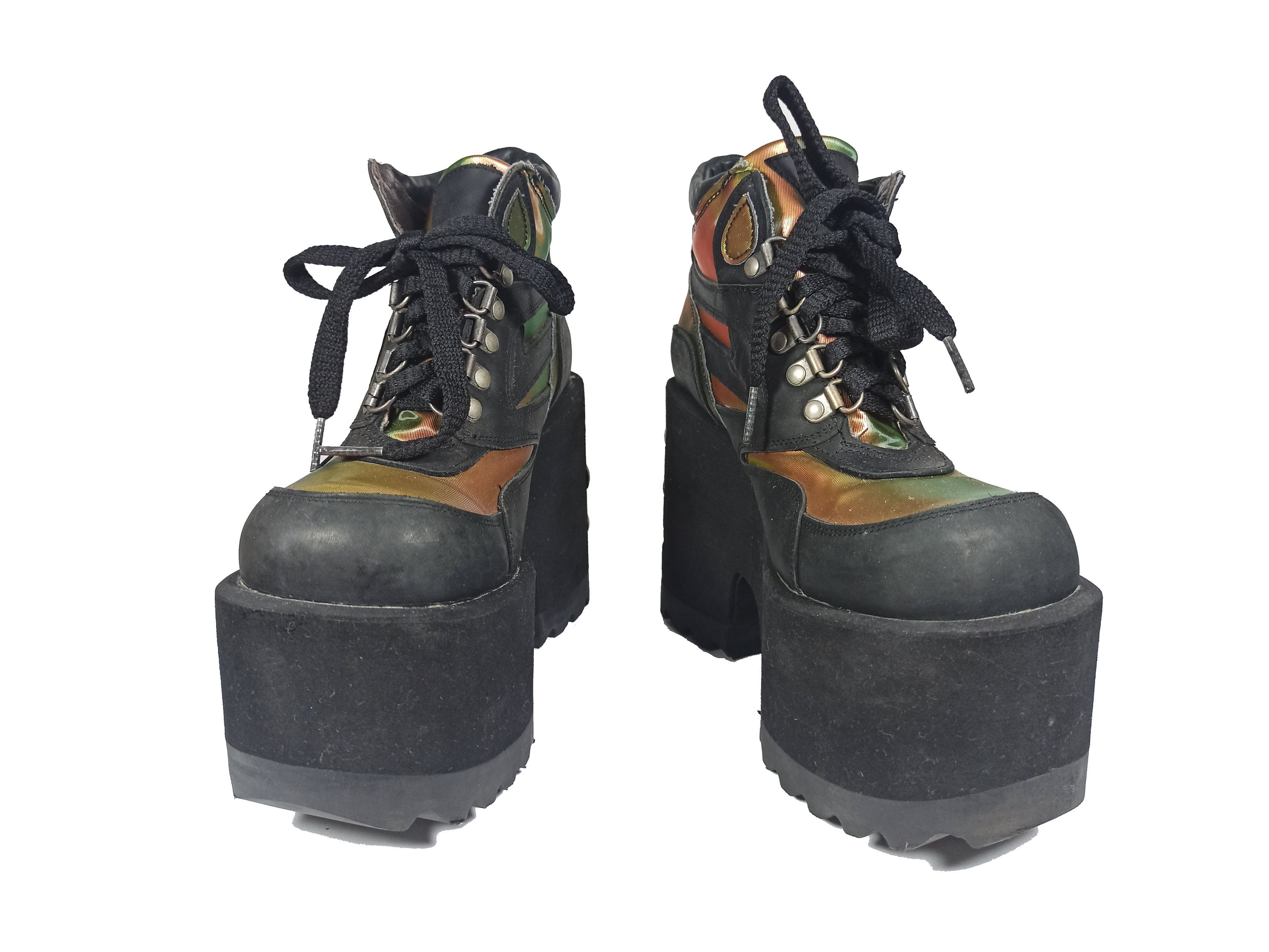 90s rave Destroy mega platform boots / talla 36 / 37 EU Etsy México