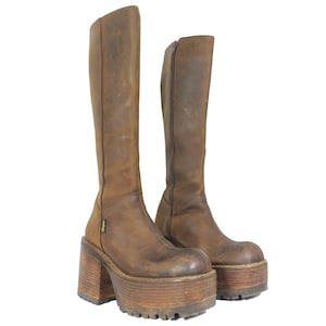 90s vintage Buffalo mega platform knee-high boots | size 35/36 EU
