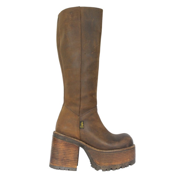 90s Vintage Buffalo Mega Platform Knee-high Boots | Size 35 90s Vintage Buffalo Mega Platform Knee-high Boots | Size 35
