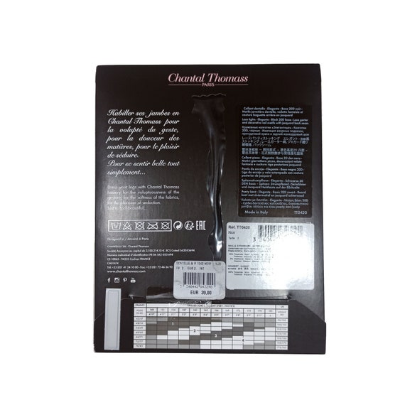 Bas Chantal Thomass Vertige – 20 Deniers – Taille 2 – Noir – Neuf Avec étiquettes