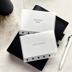 Envelopes de dinheiro A7 modernos | Minimalistas e estéticos | Ferramentas de orçamento | Sistema de envelopes de dinheiro