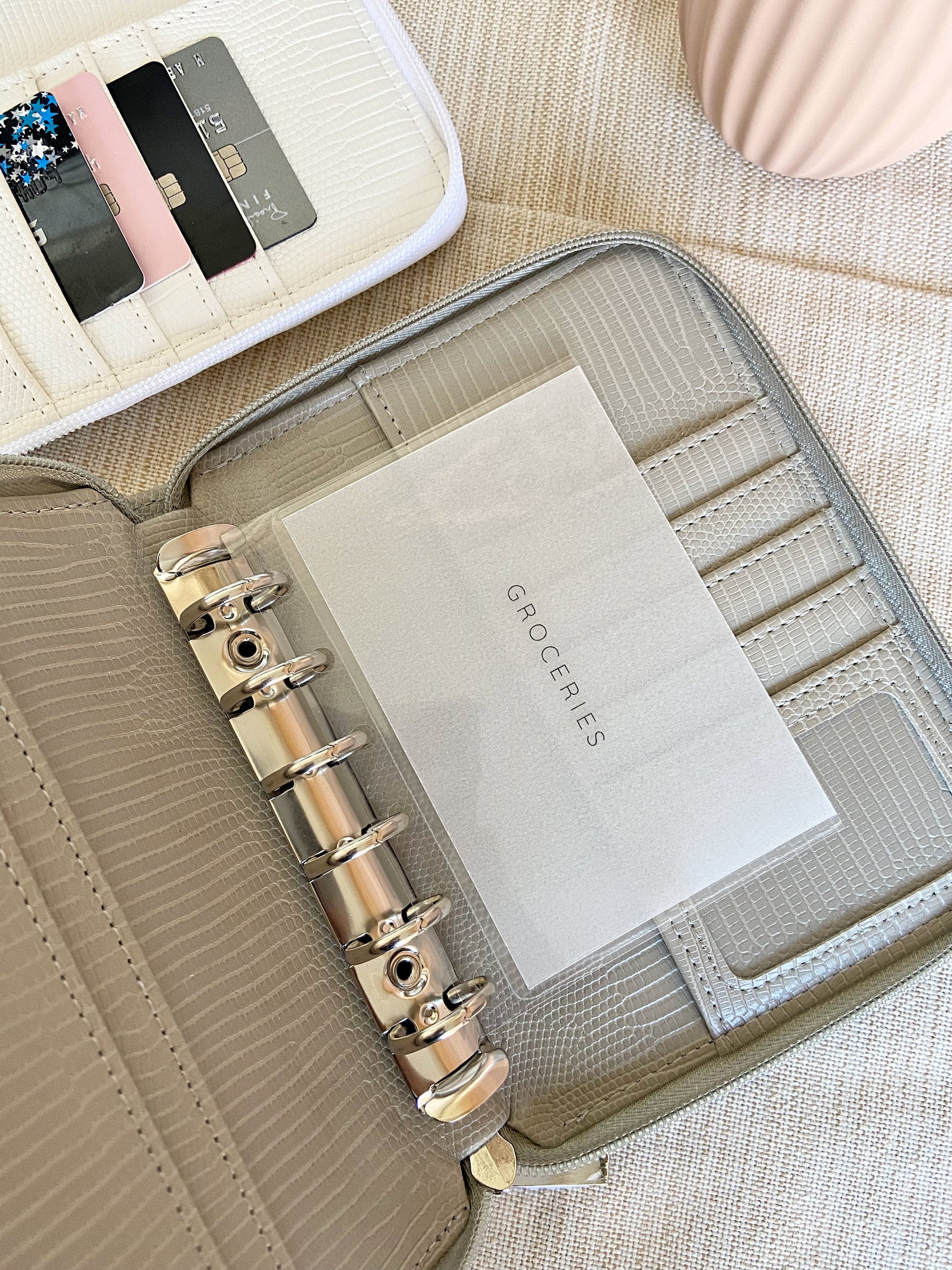 A7 Textured Ziparound Wallets Mini Budget Binder/wallet Etsy Canada