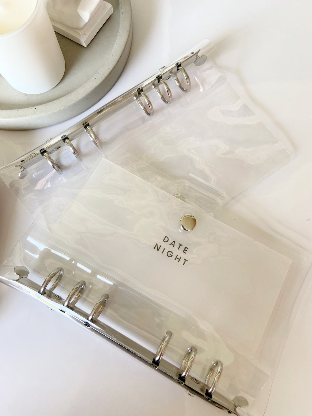 CLEARANCE Clear Binders A6 Personal Size Budget Binder Minimal