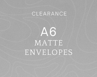 MATTE A6 Cash Envelopes | Clearance