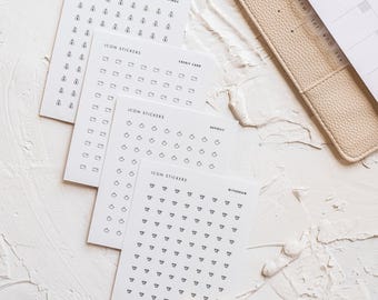 IKONE STICKER | Bargeldumschlag System | Minimale & ästhetische Budgetierungs-Werkzeuge | Schreibwaren