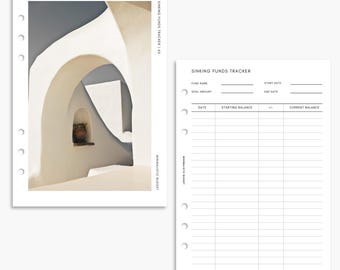 A5 Sinking Funds Tracker Inserts: Minimalist Budgeting Stationery