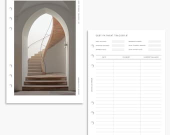 A5 Debt Payment Tracker Inserts: Minimalist Budget Planner