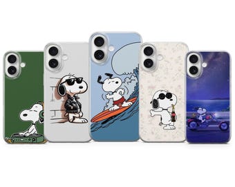 Cool Snoopy Phone Case Cartoon Art Cover for iPhone 17 Pro Max 16e 15 14 12 Samsung S25 Ultra S24 S25FE A17 A56 Pixel 10 XL 9a 8