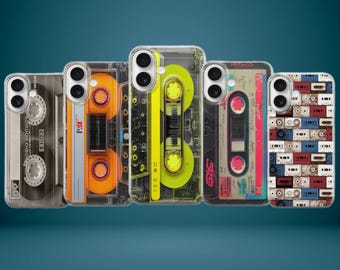 Etui na telefon z kasetą magnetofonową w stylu retro, na iPhone'a 17 Pro Max 16 15 14 13 16e 12/12 Samsunga S25 S24 Ultra A16 A56 Pixel 10/10 9A