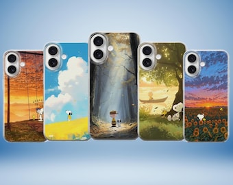 Etui na telefon Snoopy z motywem Woodstock Peanuts Friends na iPhone'a 17 Pro Max 16e 15 14 12 Samsung S25 Ultra S24 S25FE A17 A56 Pixel 10 XL 9a 8