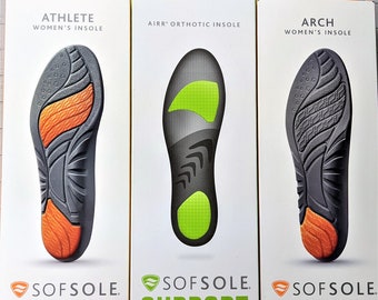 SOF SOLE INSOLES / Design per arco plantare, atleta e ortesi ad aria / Uomini e donne / Diverse misure / Solette / Comfort del piede