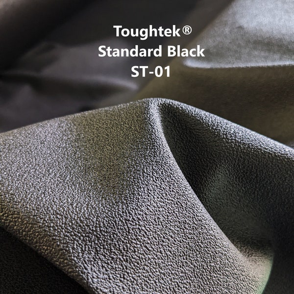 Toughtek® Standard Black/ Non-Slip PVC Laminated Fabric/Abrasion Resistant/Slipper Soles/Insoles/ Toe Caps/Gloves/Shoe Making/General Craft