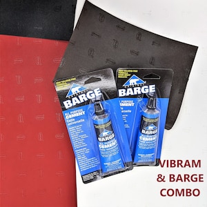 VIBRAM Sole Protector 1mm & BARGE All Purpose Cement 3/4 oz Tube COMBO