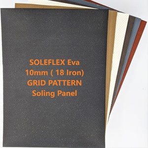 SOLEFLEX EVA Grid Pattern Sandal Sole Repair Panel 10mm (18 Iron ) 17.75&quot; X 11.50&quot; Panel/ Shoe Repair