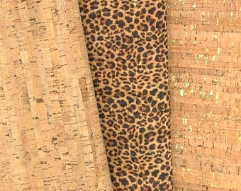 CORK FABRIC SHEETS / Natural Cork with Fabric Backing / 0.8mm / 12x18" / Shoe Making / Shoe Repair / Bag Application / General Craft