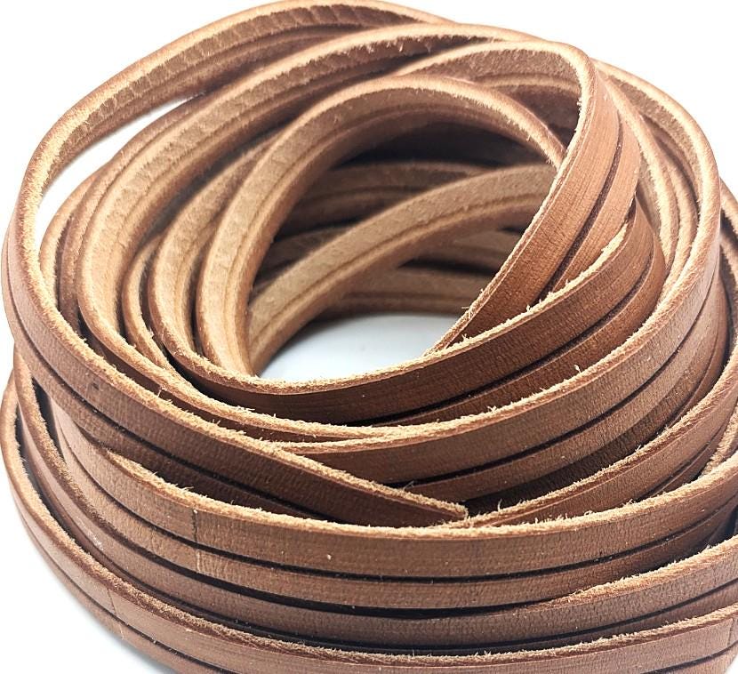 Cinturino In Pelle Intrecciata Ovale ESNADO – Vera Pelle Conciata Al Vegetale, Larghezza 11 Mm, 1 Metro, Marrone, Per Gioielli E Fai-da-te