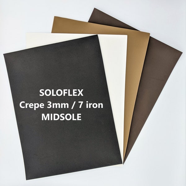 SOLEFLEX Crepe MID-SOLE 3mm / 7 Iron Shoe repair Mid-sole Panel