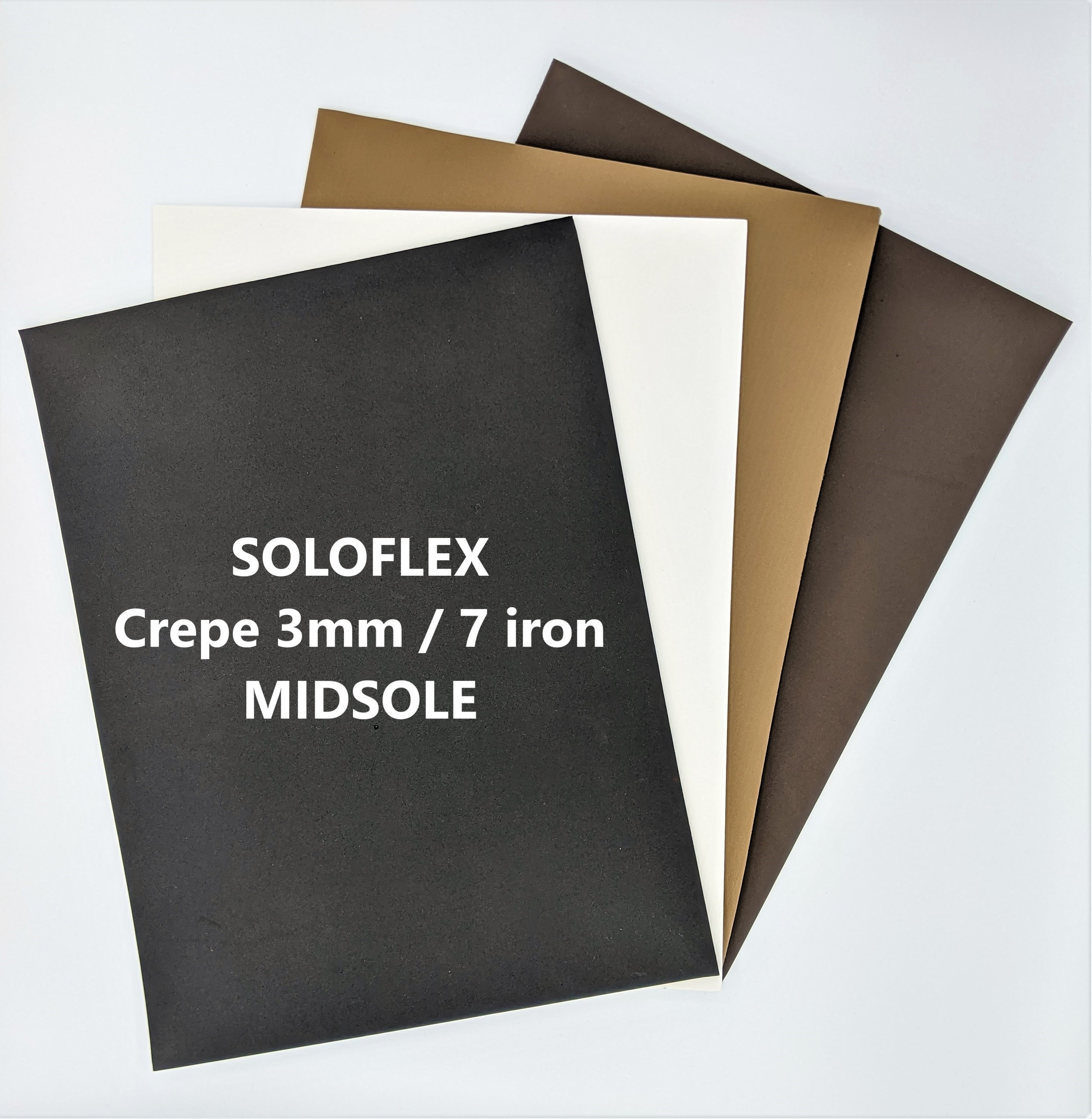 SOLEFLEX Crepe MID-SOLE 3mm / 7 Iron Shoe Repair Mid-sole Panel 
