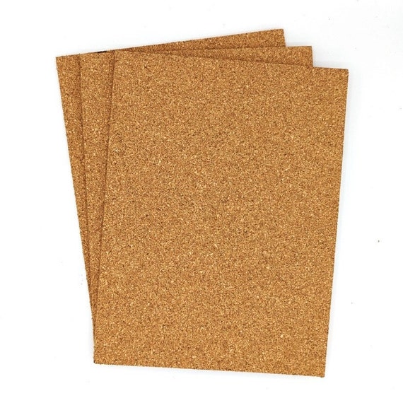 NATURAL CORK PANELS / Compact Grain / 12x9" / 3mm / Shoe Repair Applications / Shoe Making Parts / General Crafts