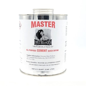 MASTER ALL PURPOSE cement / Petronio&#39;s Cement / Quart / Quick Drying / Shoe Repair / Shoe Making