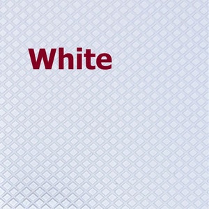 May include: White textured background with a diamond pattern.