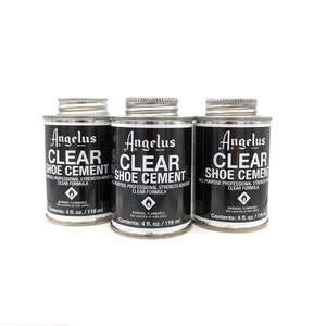 ANGELUS CLEAR CEMENT / 4 oz. / Shoe Cement / Shoe Repair / Shoe Making / Sold by each