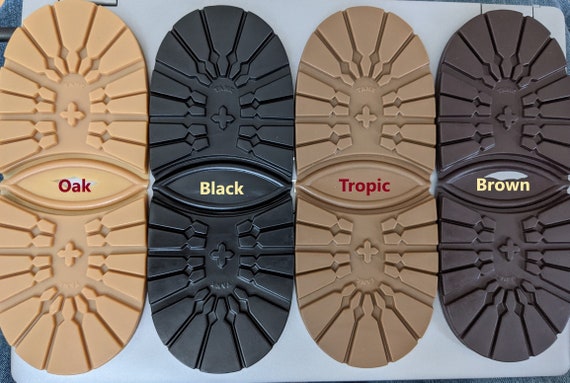 Sole-Tech 6/8 Solid Black Rubber Block Heels For Shoe Repair, SPM 56 #31, 3/4" Height