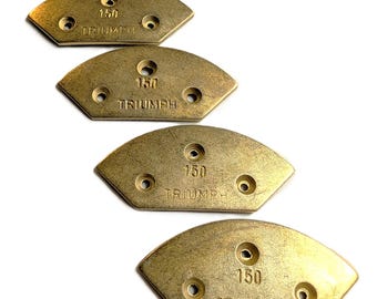 TRIUMPH Boulevard 150 BRASS-PLATED Leather Sole Toe Plates (1 Pair) Screws not Included