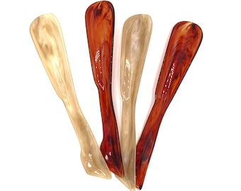 PLASTIC SHOE HORN Tortoise Shell / 9&quot; long / Foot Care / Shoe Care / Shoe Comfort