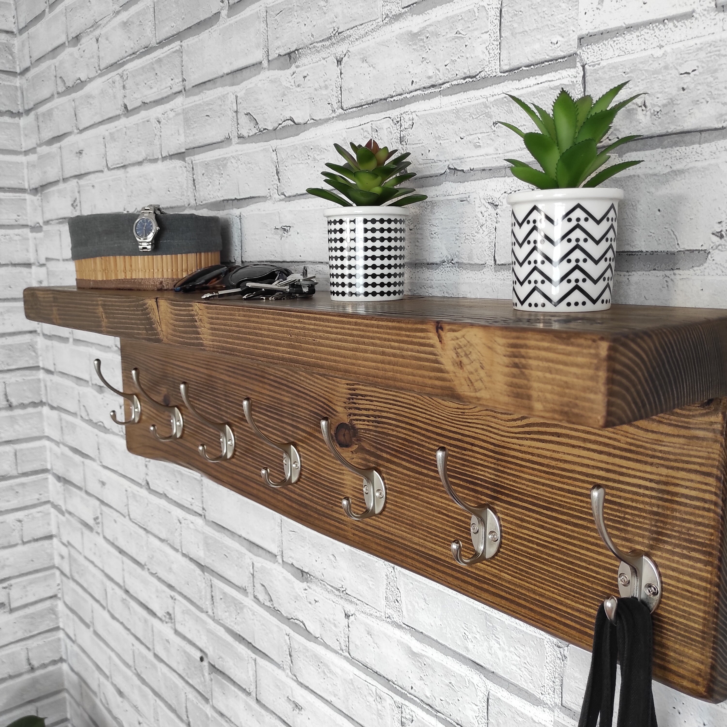 Coat and Hat Rack With Shelf Etsy UK