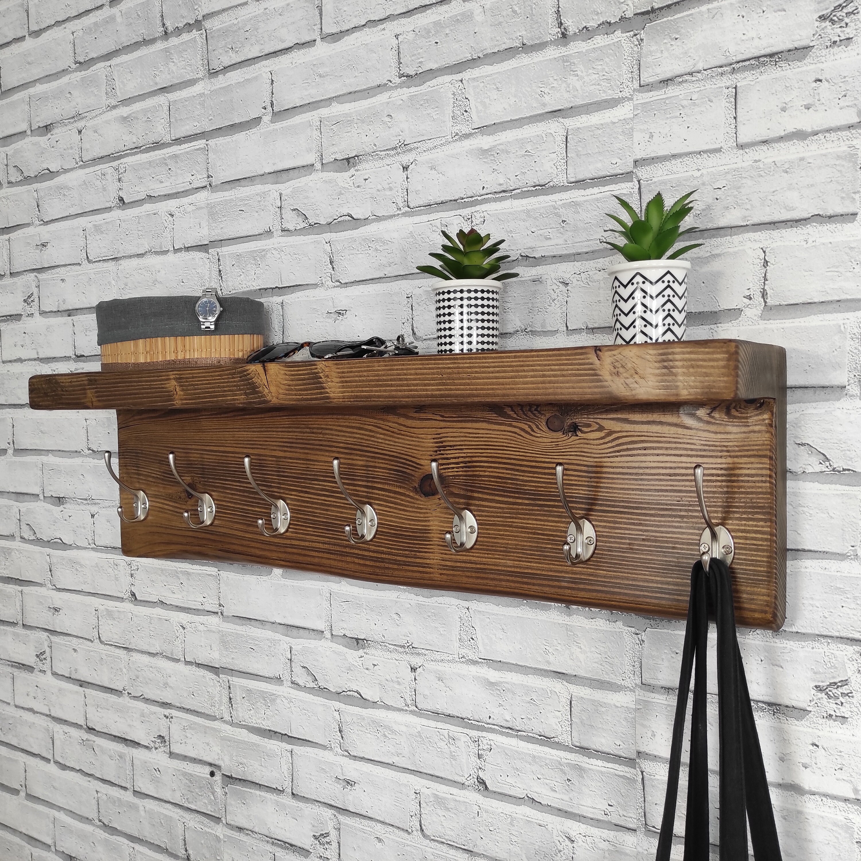 Coat and Hat Rack With Shelf Etsy UK