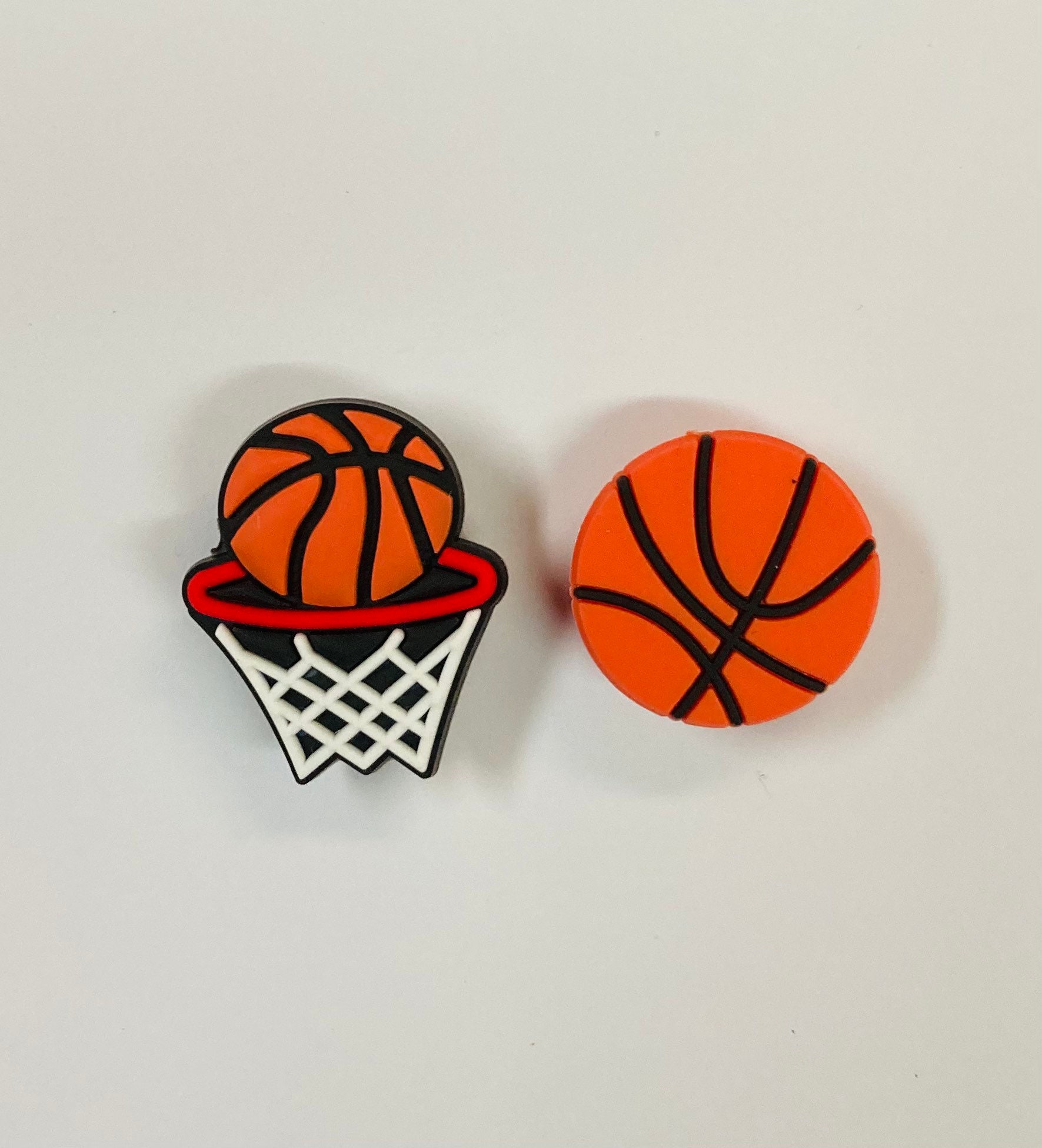 PVC Shoe Charms 2 Piece Basketball Set