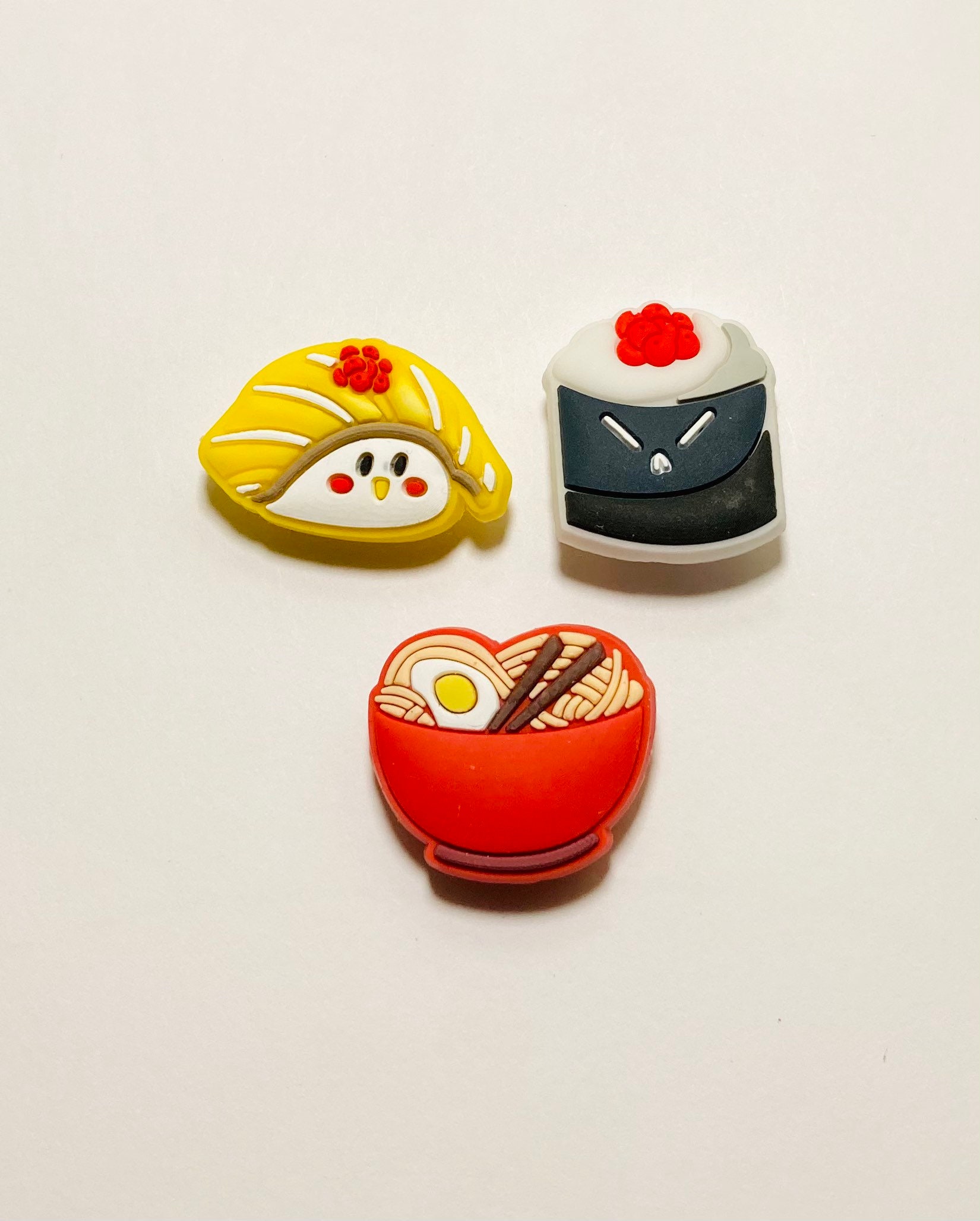 Shoe Charms 3 Piece Sushi Ramen set