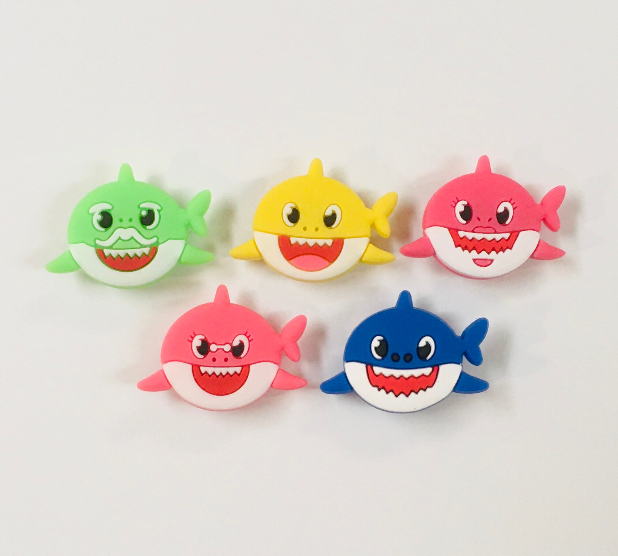 Shoe Charms 5 Piece Shark Family set