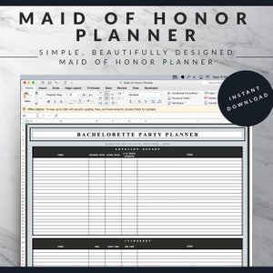 Maid Of Honor Planner Bridal Shower Bachelorette Party Etsy Maid Of Honor Planner Bridal Shower Bachelorette Party Etsy