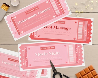 Love Coupon Book, Valentine coupon book, Anniversary coupon book, Valentines coupon, Coupon book for him,Coupon book for her,Coupon template