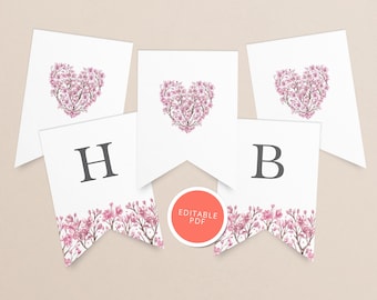 Hearts Banner, Love Bunting Garland, Mother's day Decorations, Valentine's Day Party, valentinstag, Photo Prop Banner