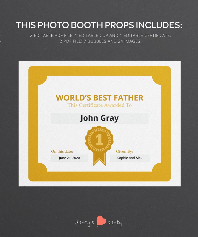 Printable Father's Day Photo Booth Props Father's Day - Etsy