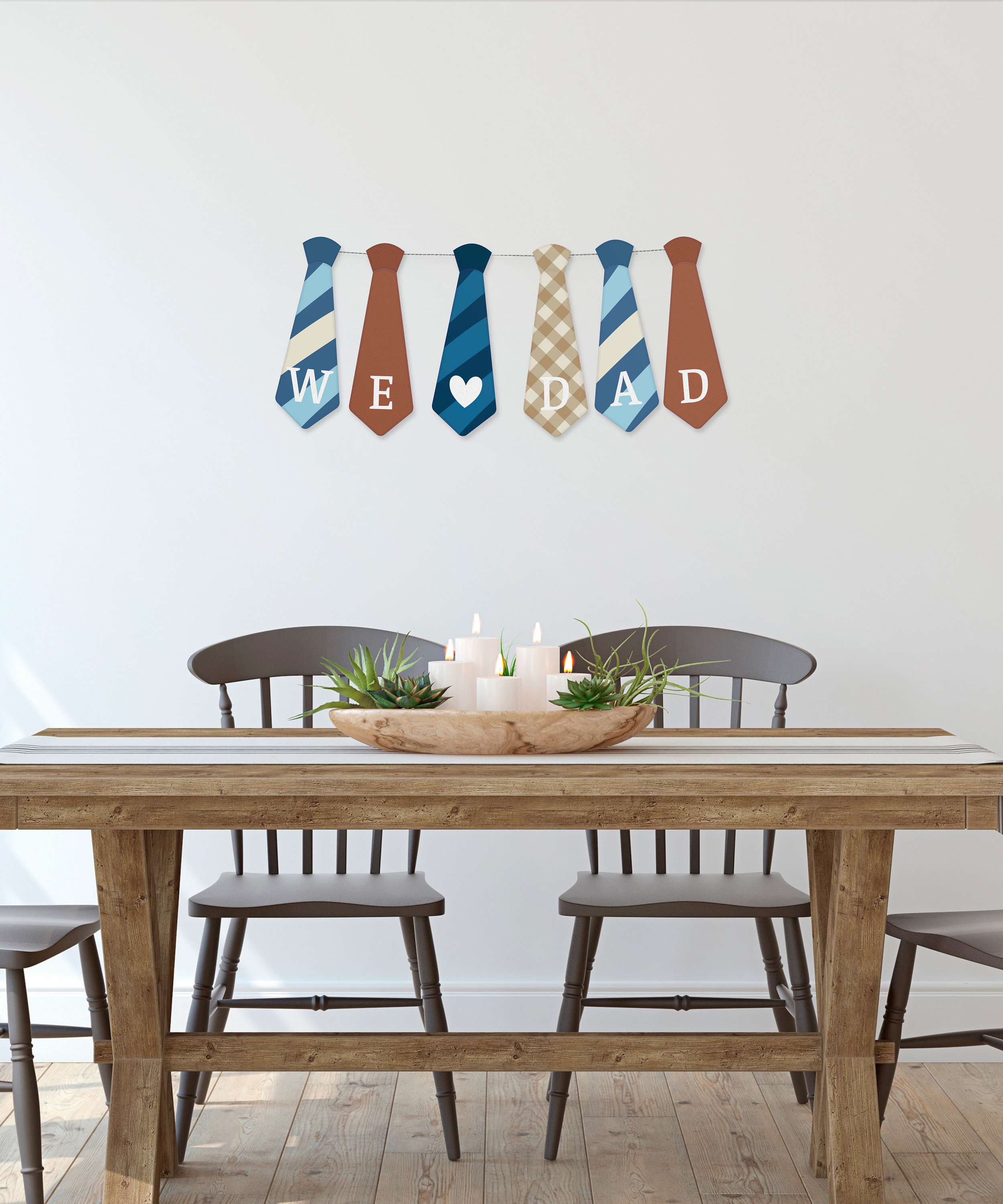 Kreatwow - Festone decorativo per festa del papà, decorazione per festa