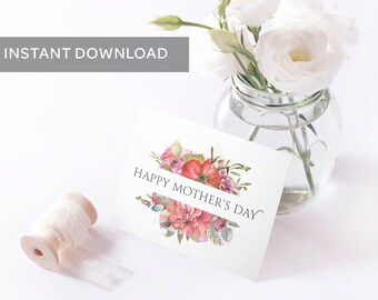 PRINTABLE Mother's Day Card - Happy Mother's Day card - Greeting Card - Card For Mom - Mothers Day Gift - Gift For her - For mom - Mom's day