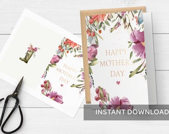 PRINTABLE Mother's Day Card - Happy Mother's Day card - Greeting Card - Card For Mom - Mothers Day Gift - Gift For her - For mom - Mom's day