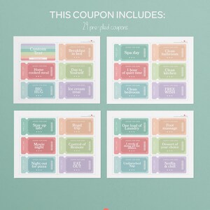 Coupon Book Template Birthday Love Coupon Book Printable - Etsy