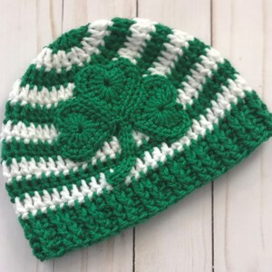 Shamrock Hat & Beard Set, St. Patrick's Day Beanie, Leprechaun Costume Prop image 3